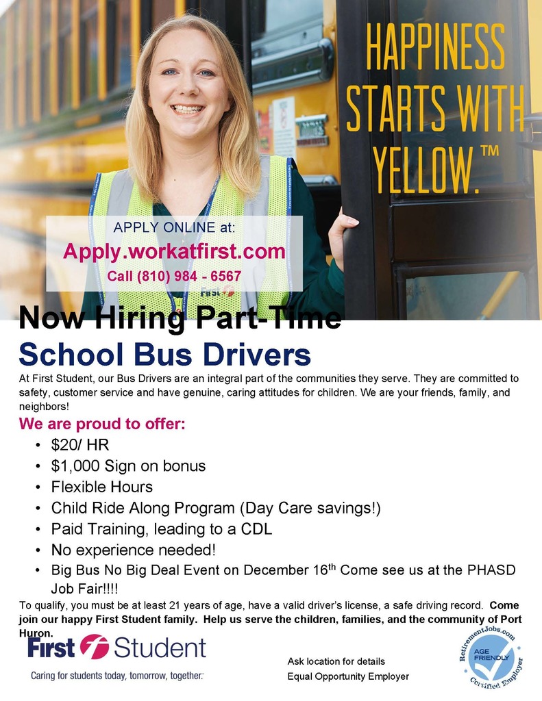 First Student Hiring School Bus Drivers
