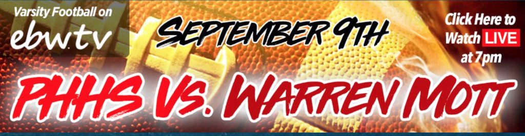 PHHS Vs. Warren Mott football banner image