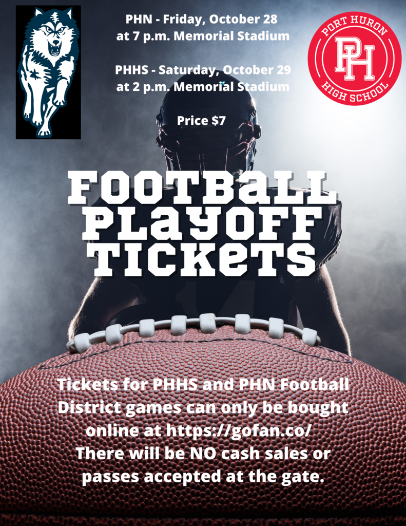 Flyer for district football tickets
