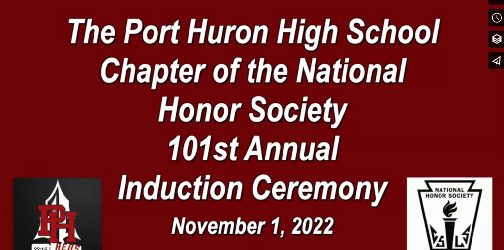 Graphic: PHHS Chapter of the National Honor Society 101st Induction Ceremony