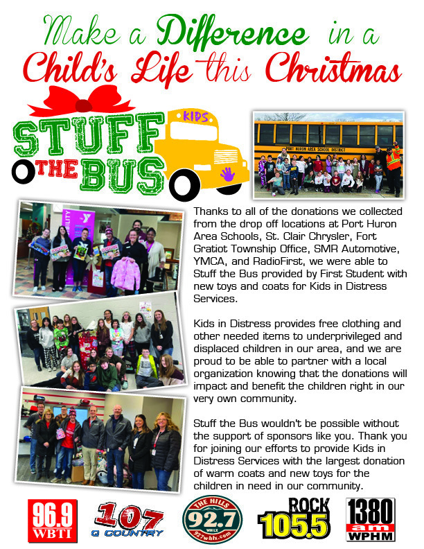 Stuff the Bus "thank you" flyer